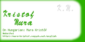 kristof mura business card