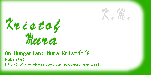 kristof mura business card